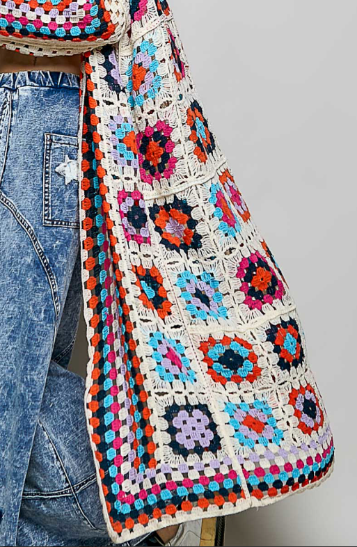 OPEN FRONT CROCHET PATTEREND DUSTER