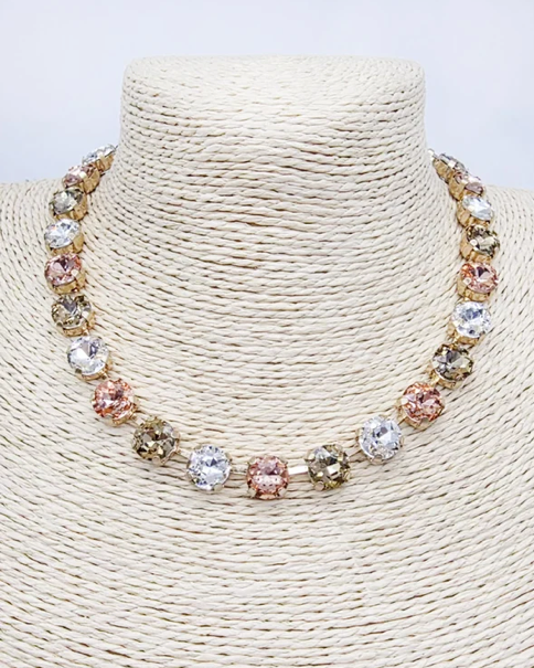 BROWN TOPAZ CRYSTAL NECKLACE