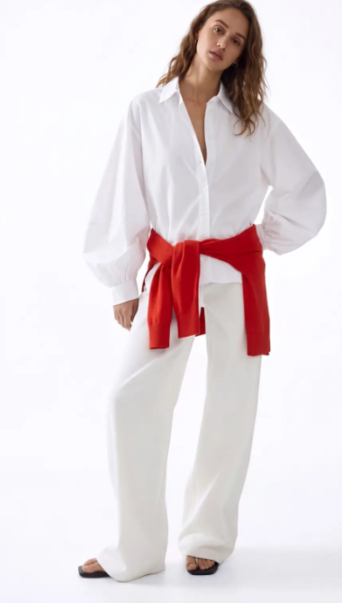 CALL IT CHIC WHIITE BUTTON DOWN BLOUSE